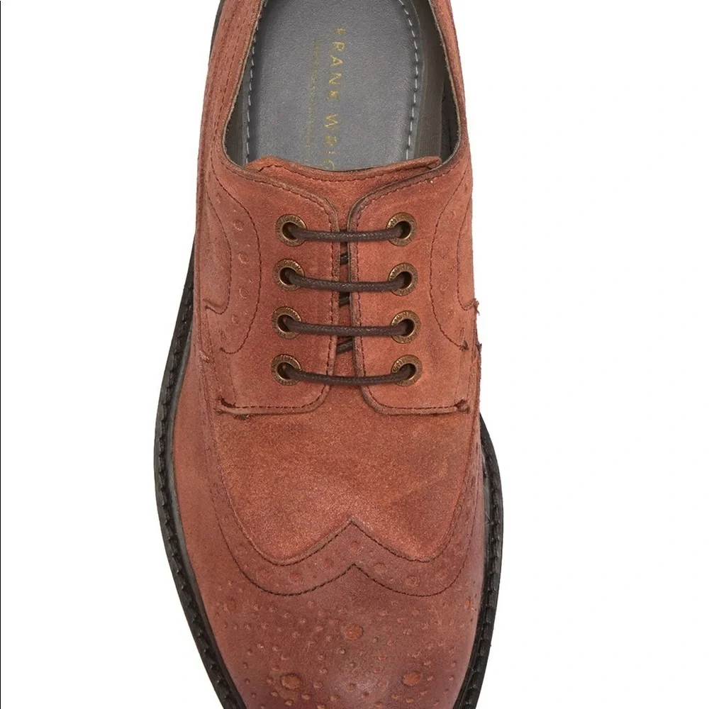 NIB Frank Wright Baird Rust Oil Suede Brogues 10